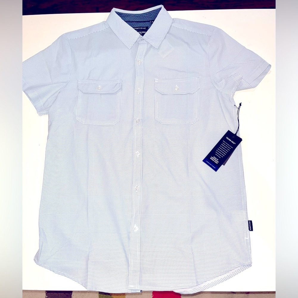 Kenneth Cole  Blue Checkered Shirt